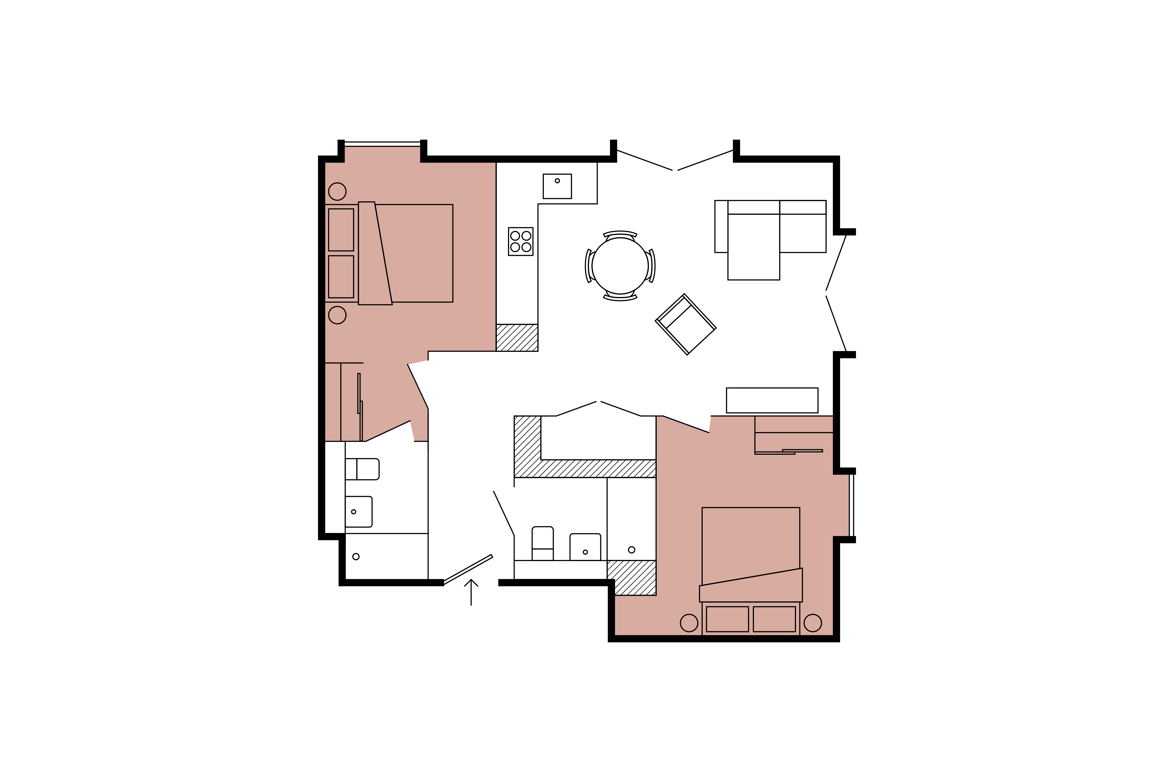 Floor plan for 2 Bed – South Block