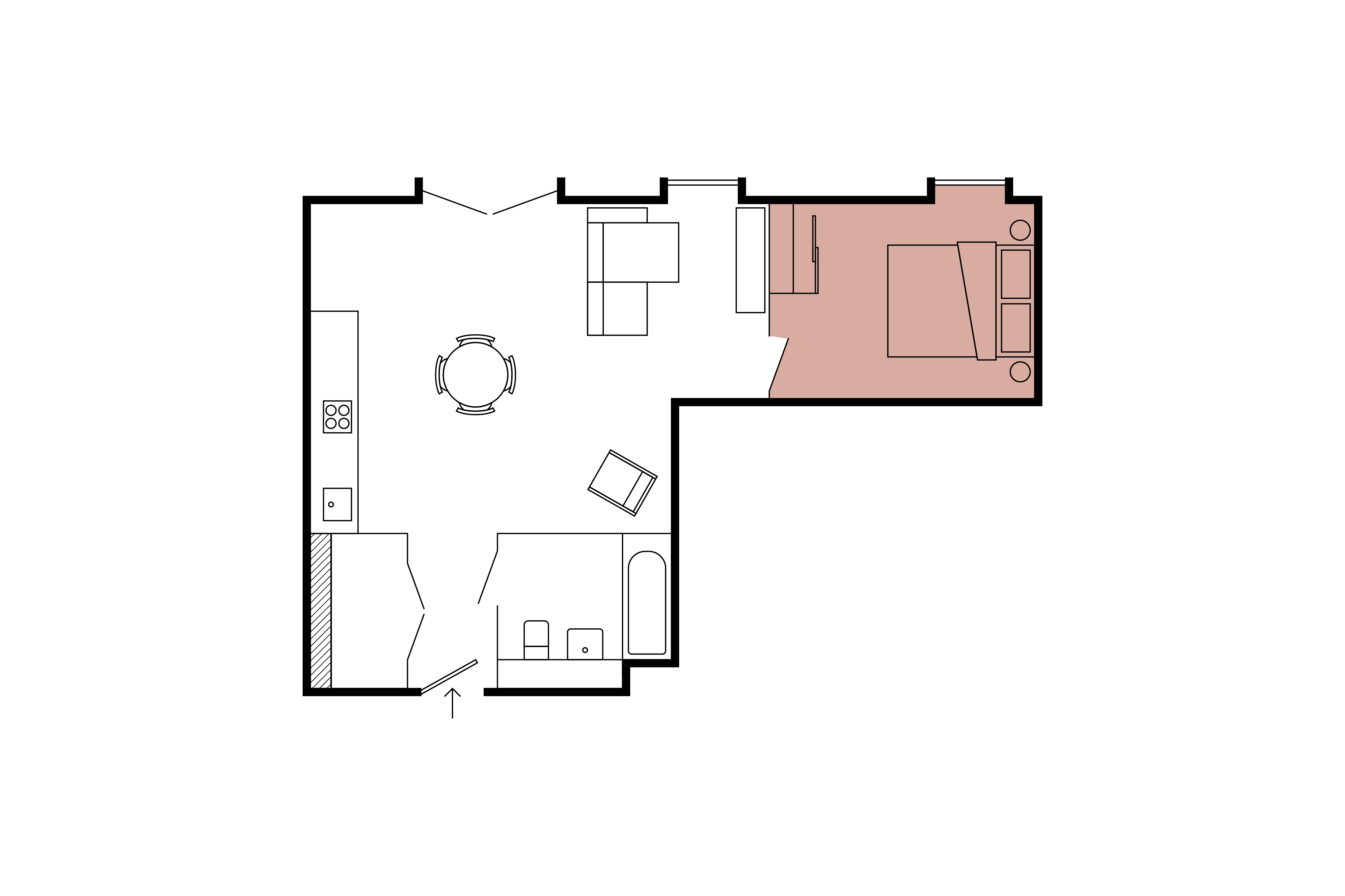 Floor plan for 1 Bed – North Block