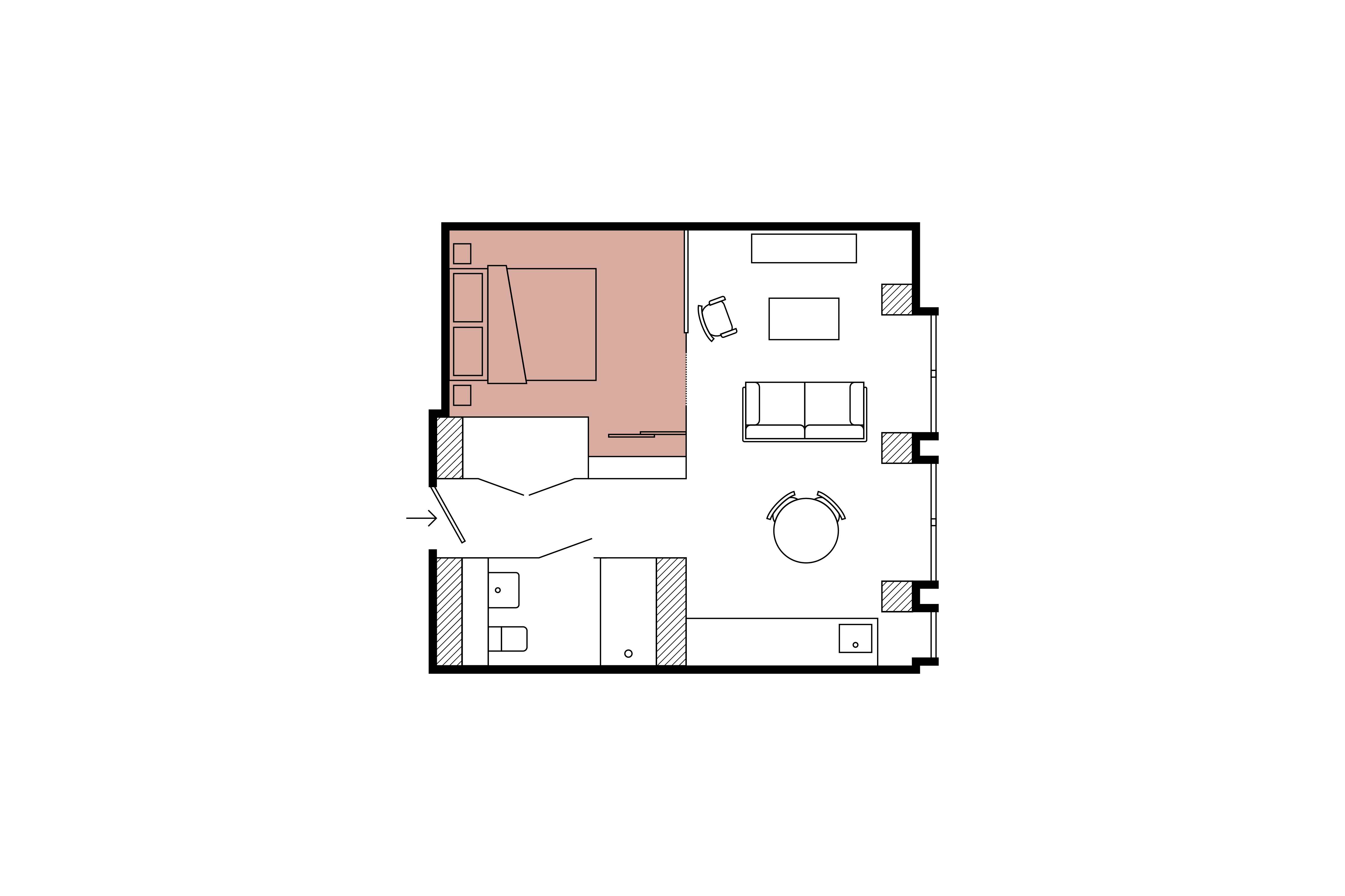 Floor plan for 1 Bed – The Stack