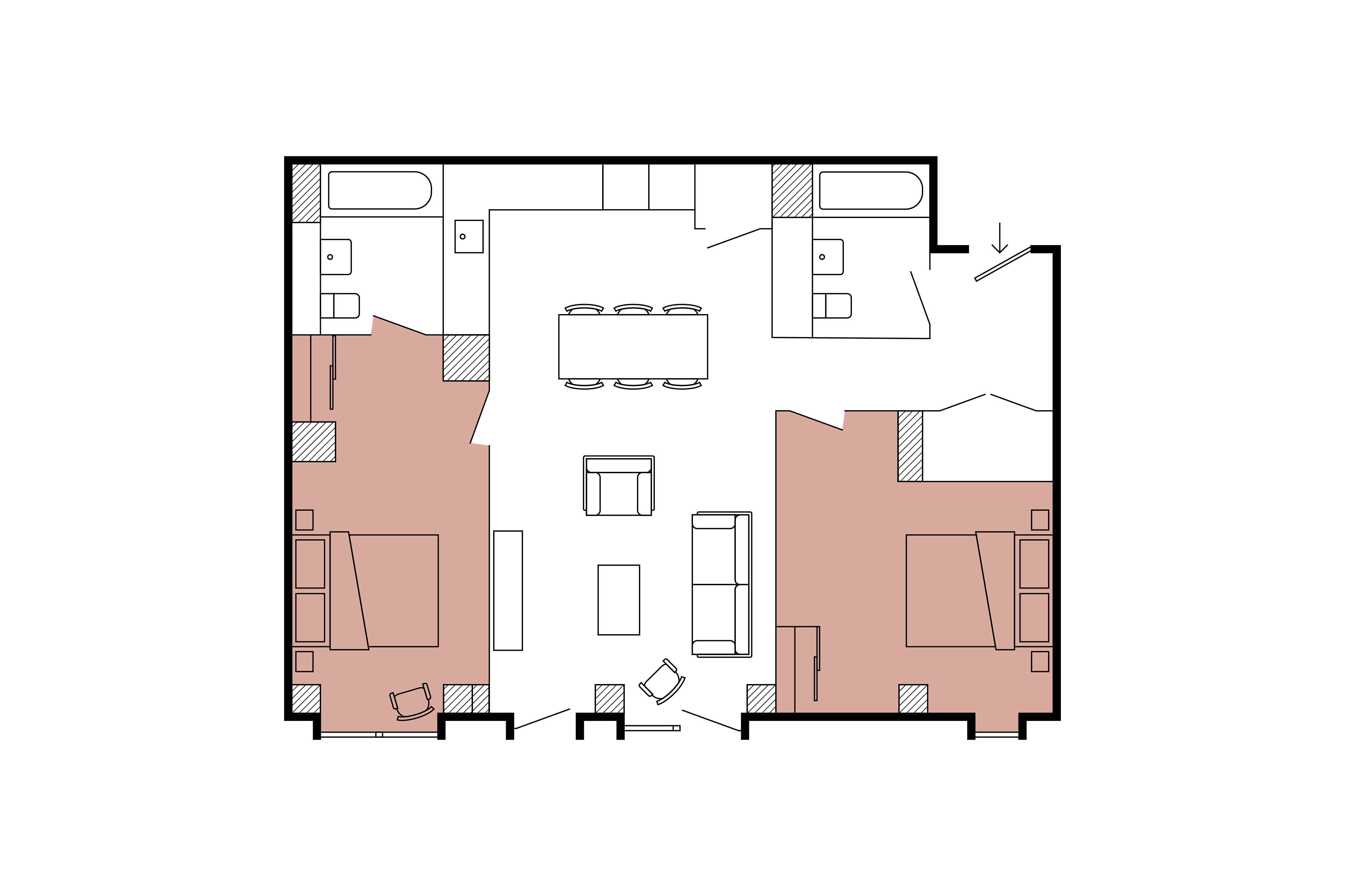 Floor plan for 2 Bed – The Stack